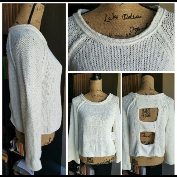 Free People Knit Sweater w/ Back Cutouts - Picture 6 of 6